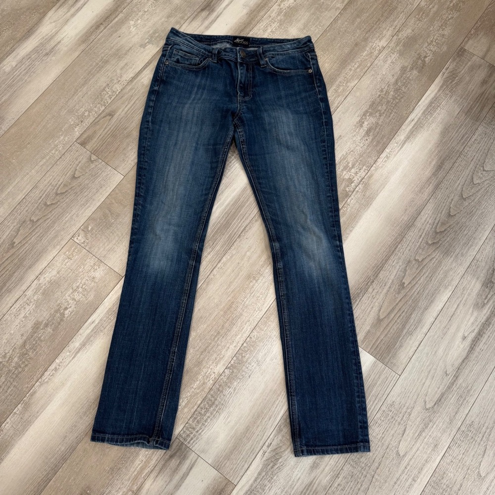 Miss Vigoss Y2K Low Rise Straight Leg Jeans McBling Medium Wash 2000s Size 4 - Picture 3 of 12